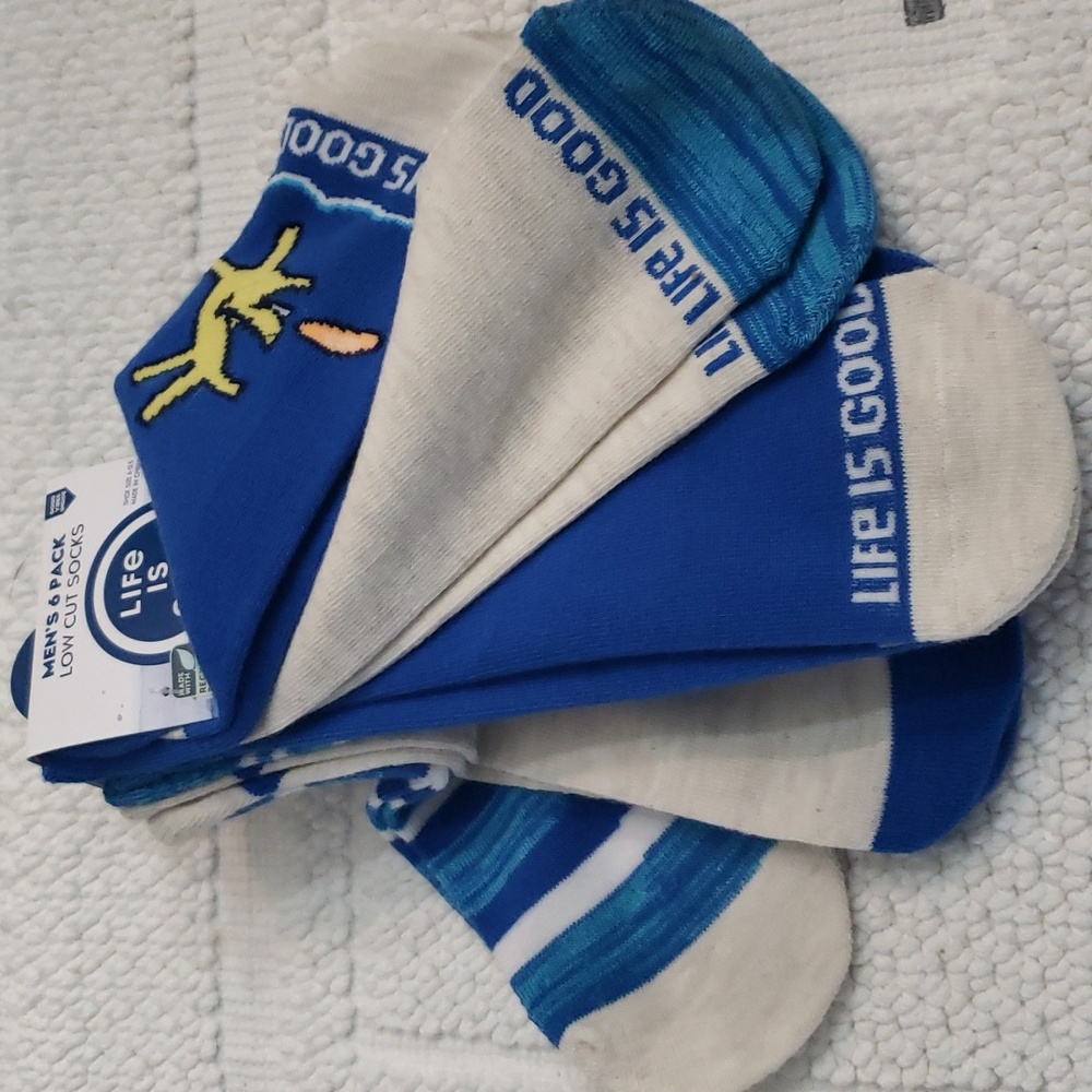 LIFE IS GOOD MENS LOW CUT SOCKS (6 pack) - Picture 4 of 4